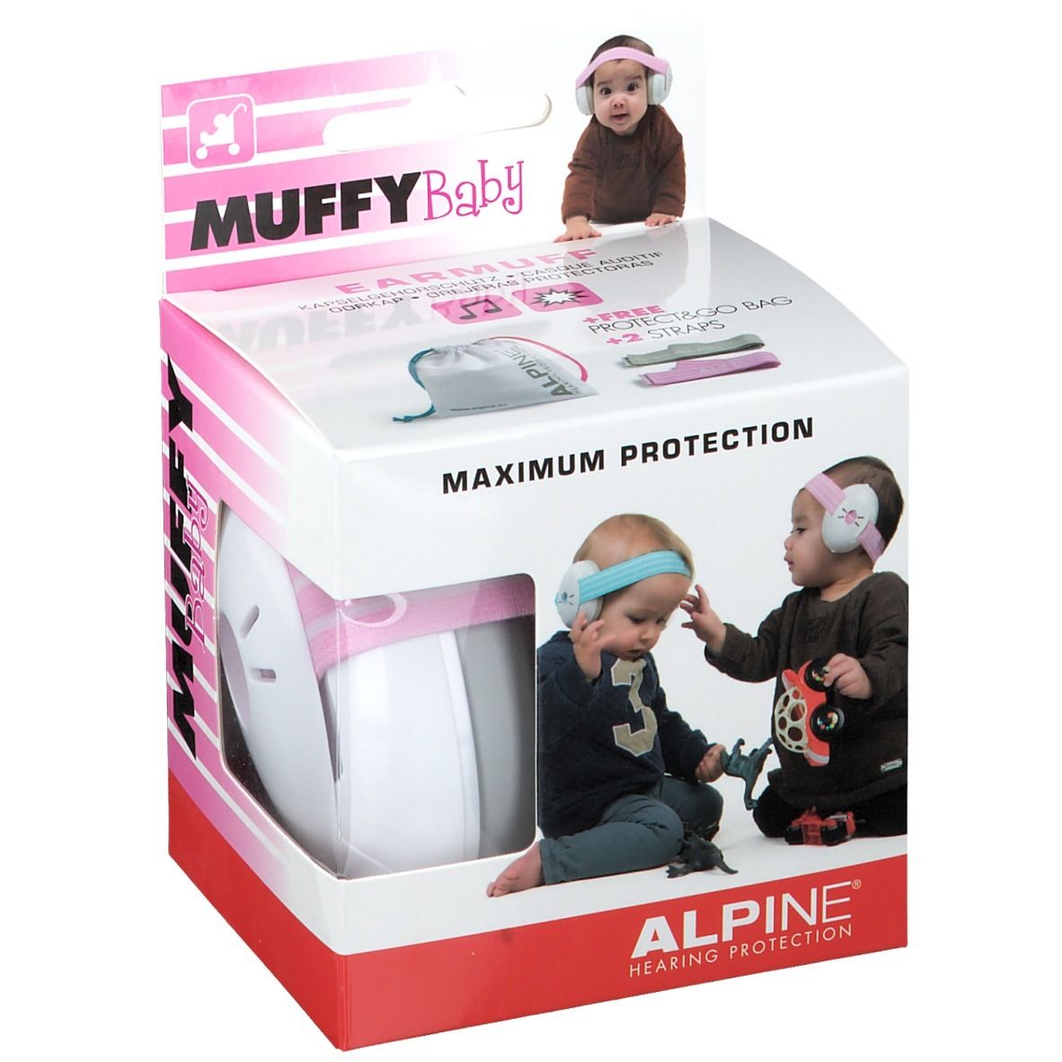 ALPINE® Muffy Baby Casque anti-bruit Rose