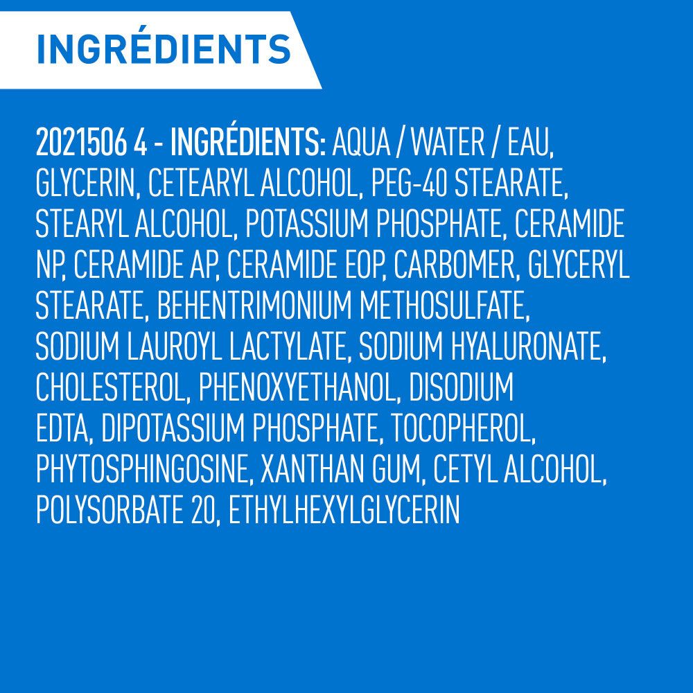 CeraVe Crème Lavante Hydratante visage et corps pour les peaux sèches à très sèches 236ml