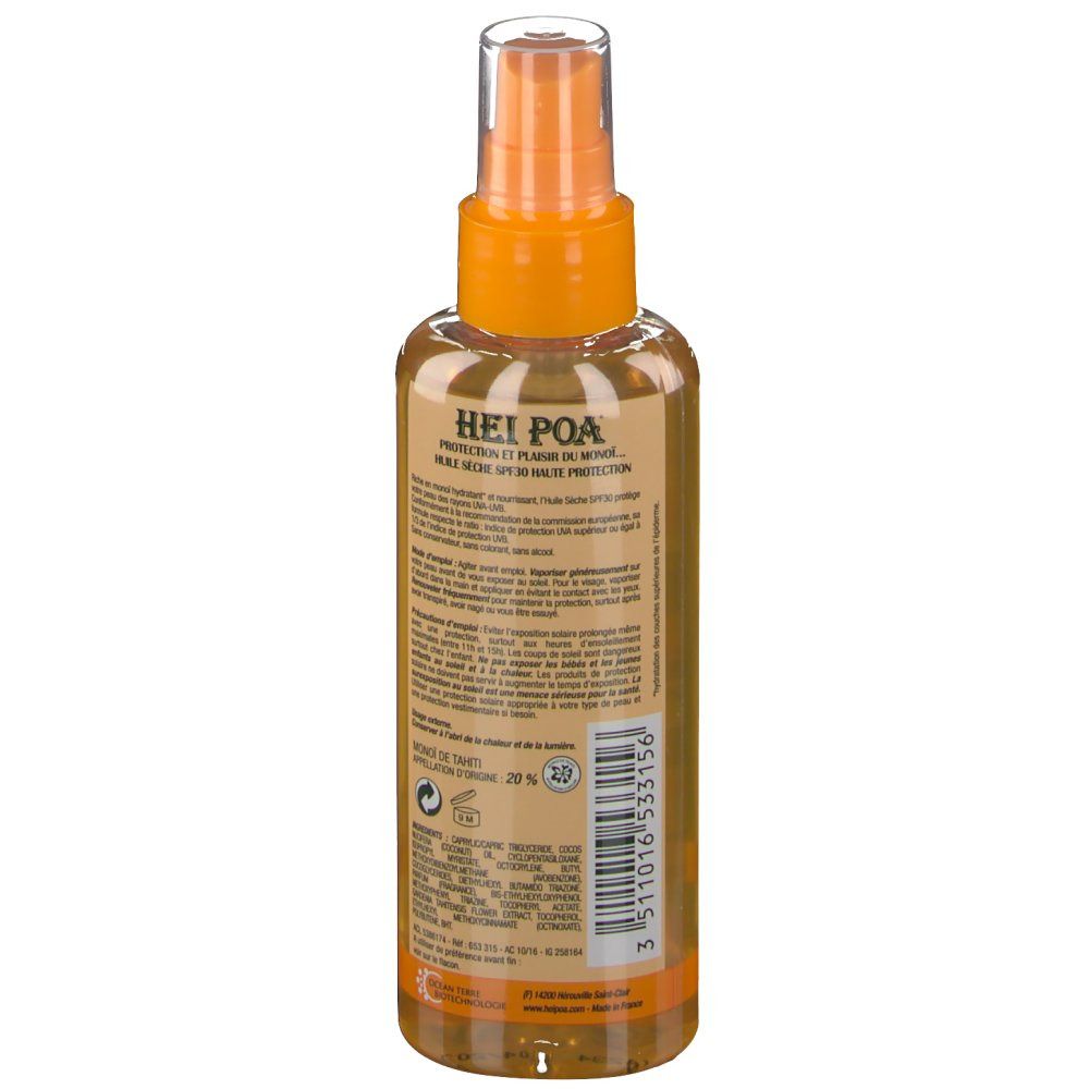 HEI POA Pure Monoï Huile Sèche SPF30 - Tiare