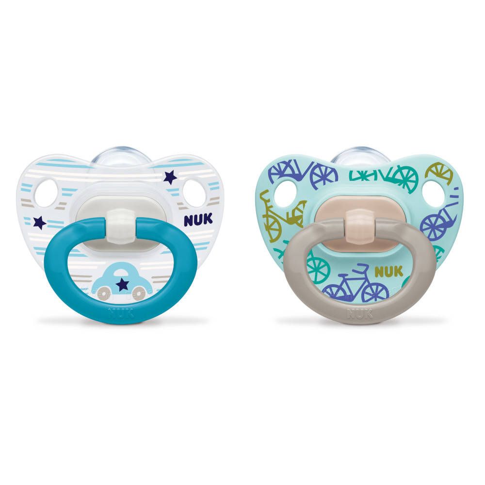 NUK Sucette Classic Boy Taille 1 0-6 mois (Couleur non sélectionnable)