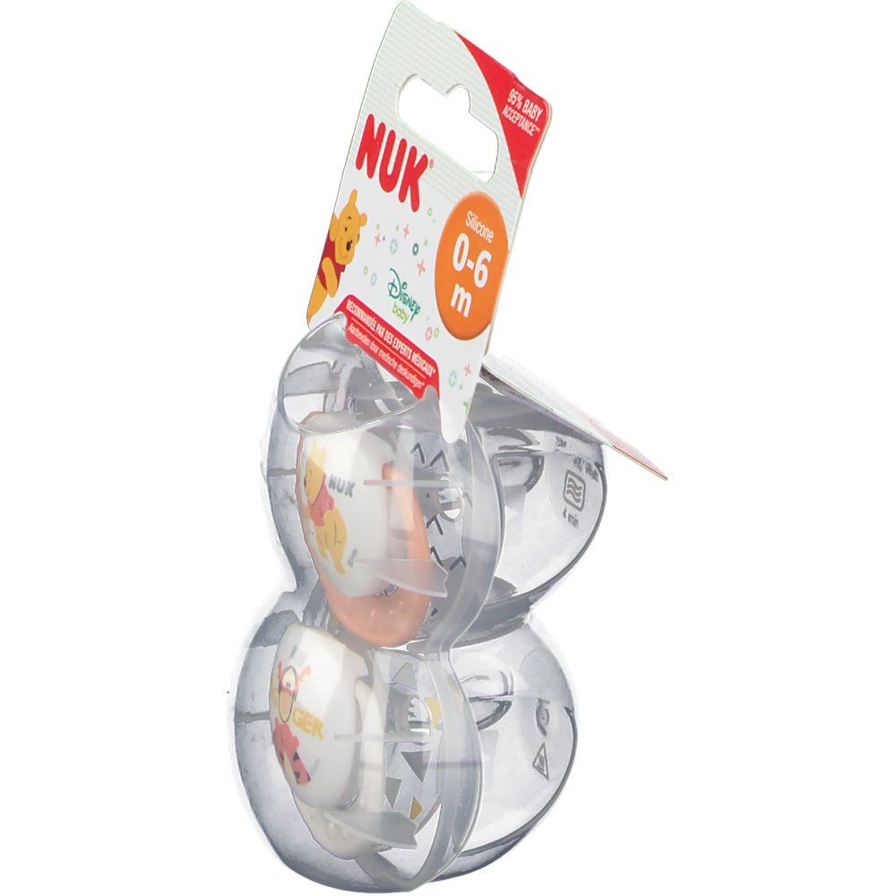 NUK Sucette Trendline Winnie The Pooh Taille 1 0-6 mois (Couleur non sélectionnable)