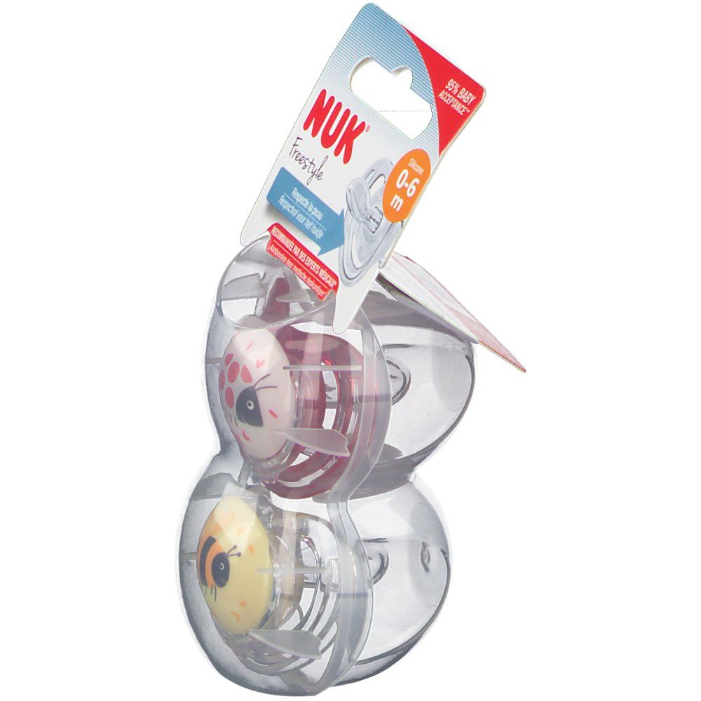 NUK Sucette Freestyle Girl Taille 1 0-6 mois (Couleur non sélectionnable)