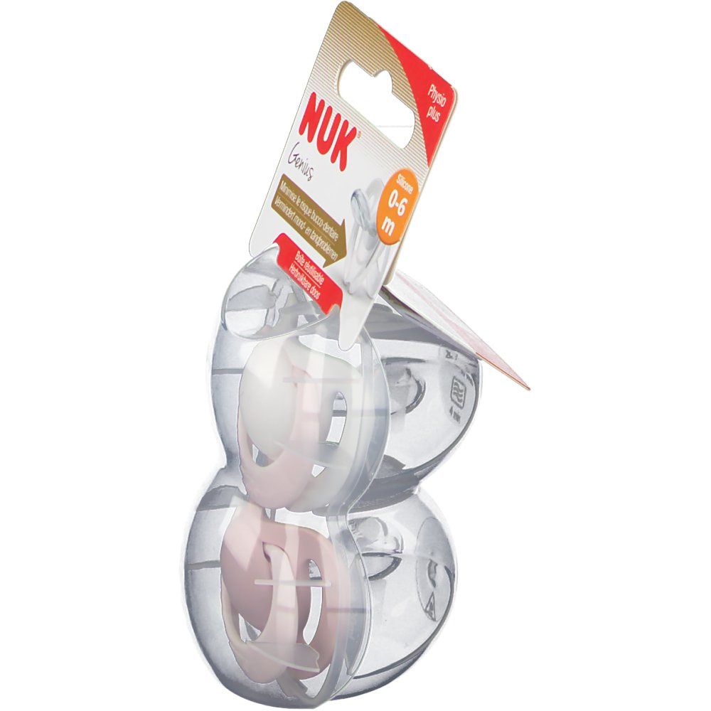 NUK Sucette Genius Girl Taille 1 0-6 mois (Couleur non sélectionnable)