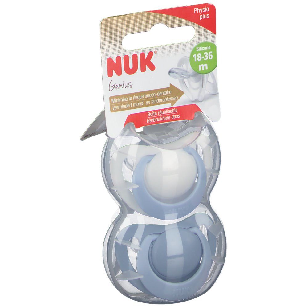 NUK Sucette Genius Boy Taille 3 18+ mois (Couleur non sélectionnable)