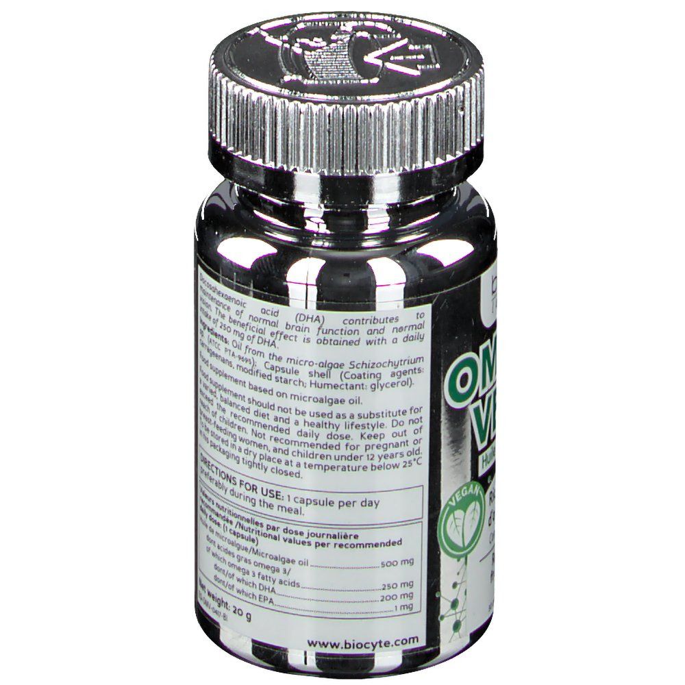 Biocyte® Oméga 3 Vegan® Huile d'Algue