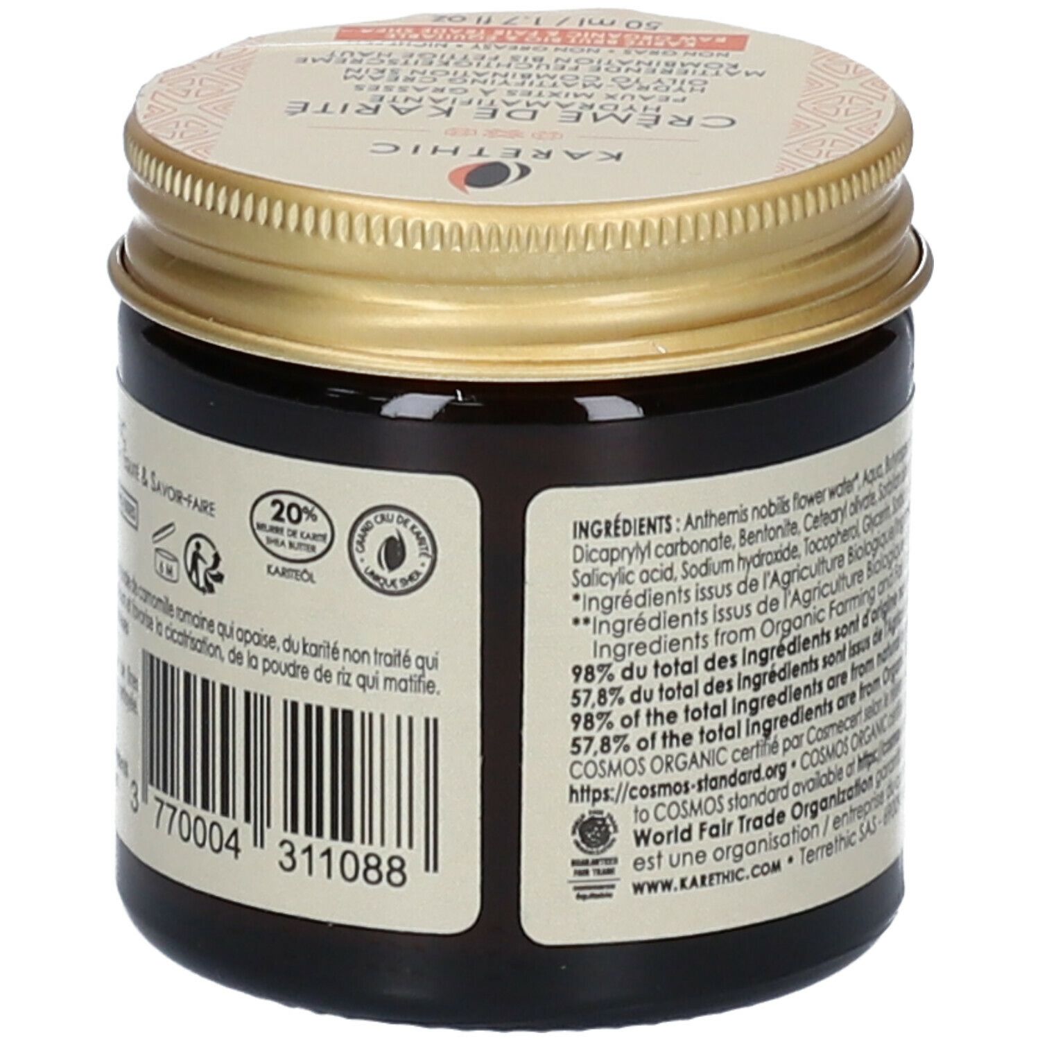 KARETHIC Crème de Karité Hydramatifiante Bio