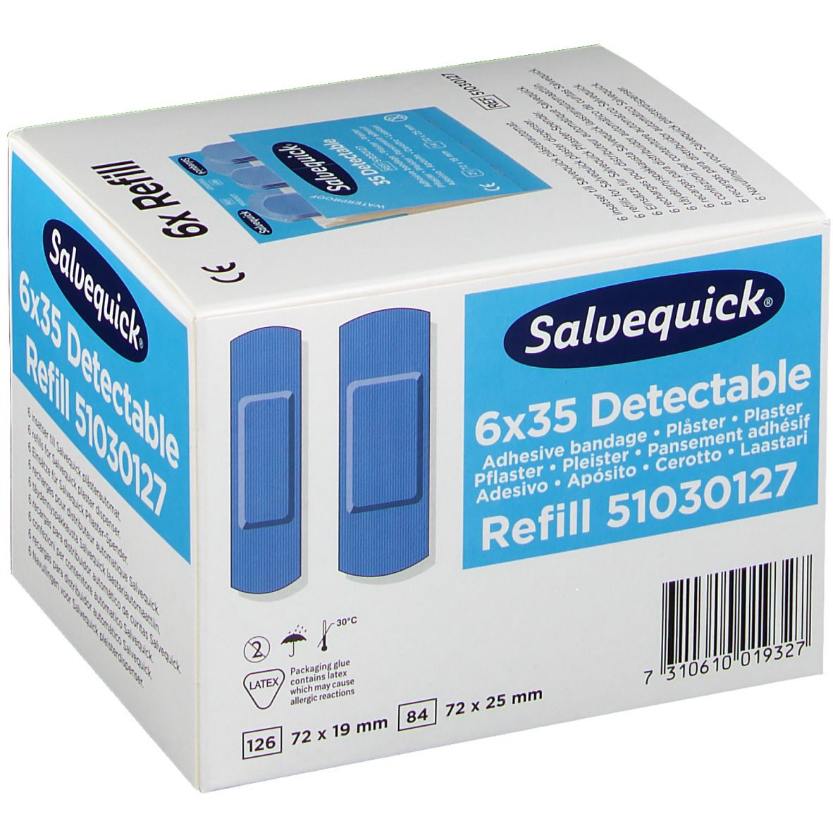Salvequick® Pansements auto-adhésifs bleu