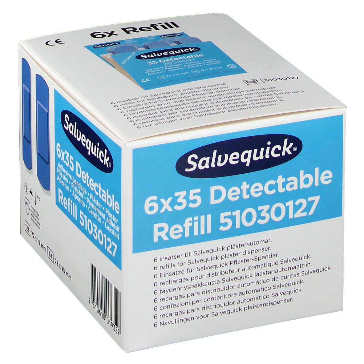 Salvequick® Pansements auto-adhésifs bleu