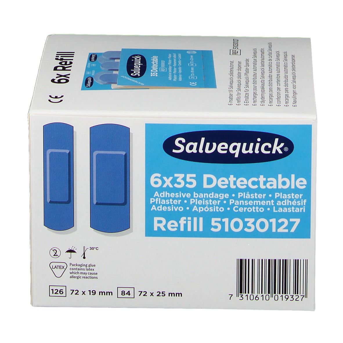 Salvequick® Pansements auto-adhésifs bleu