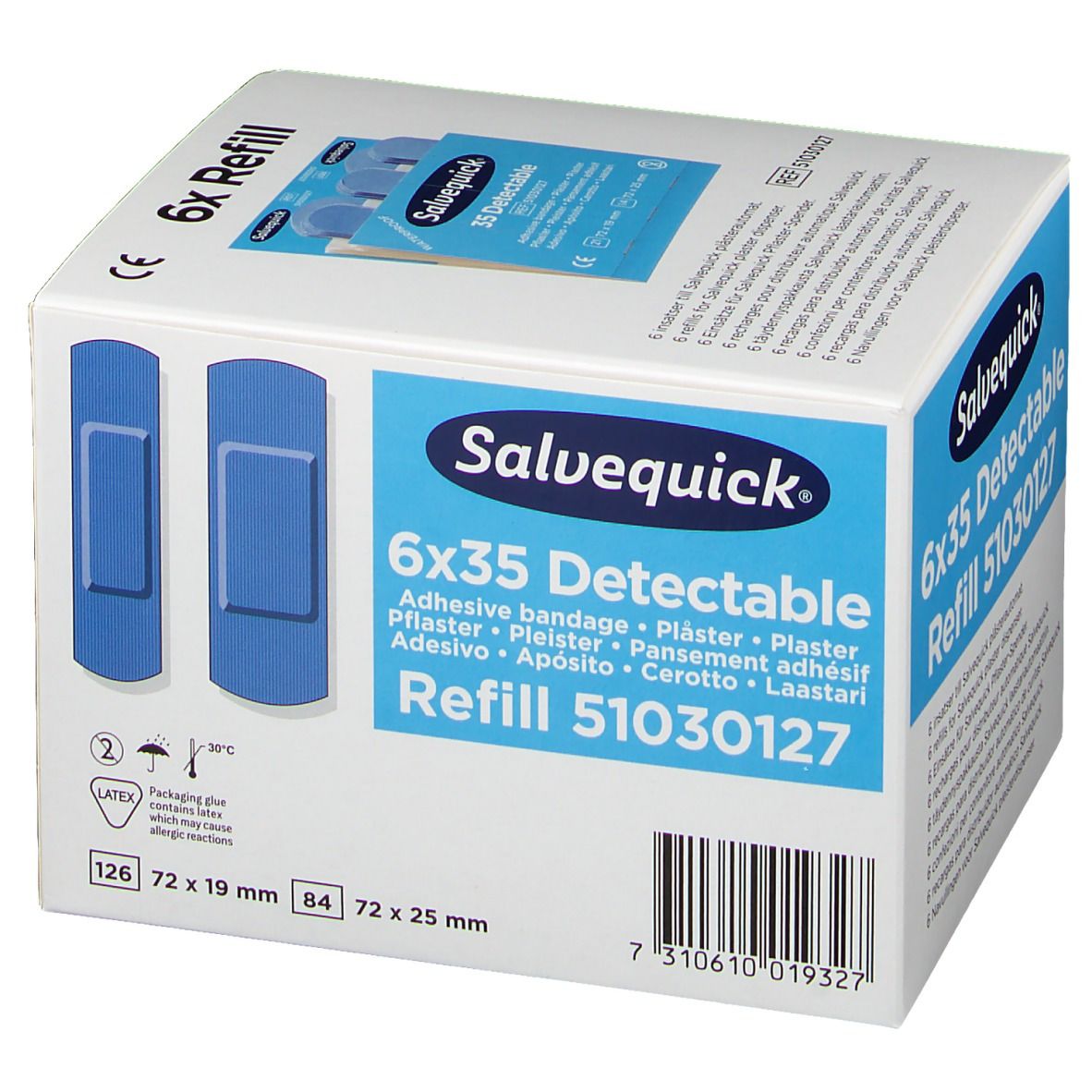 Salvequick® Pansements auto-adhésifs bleu