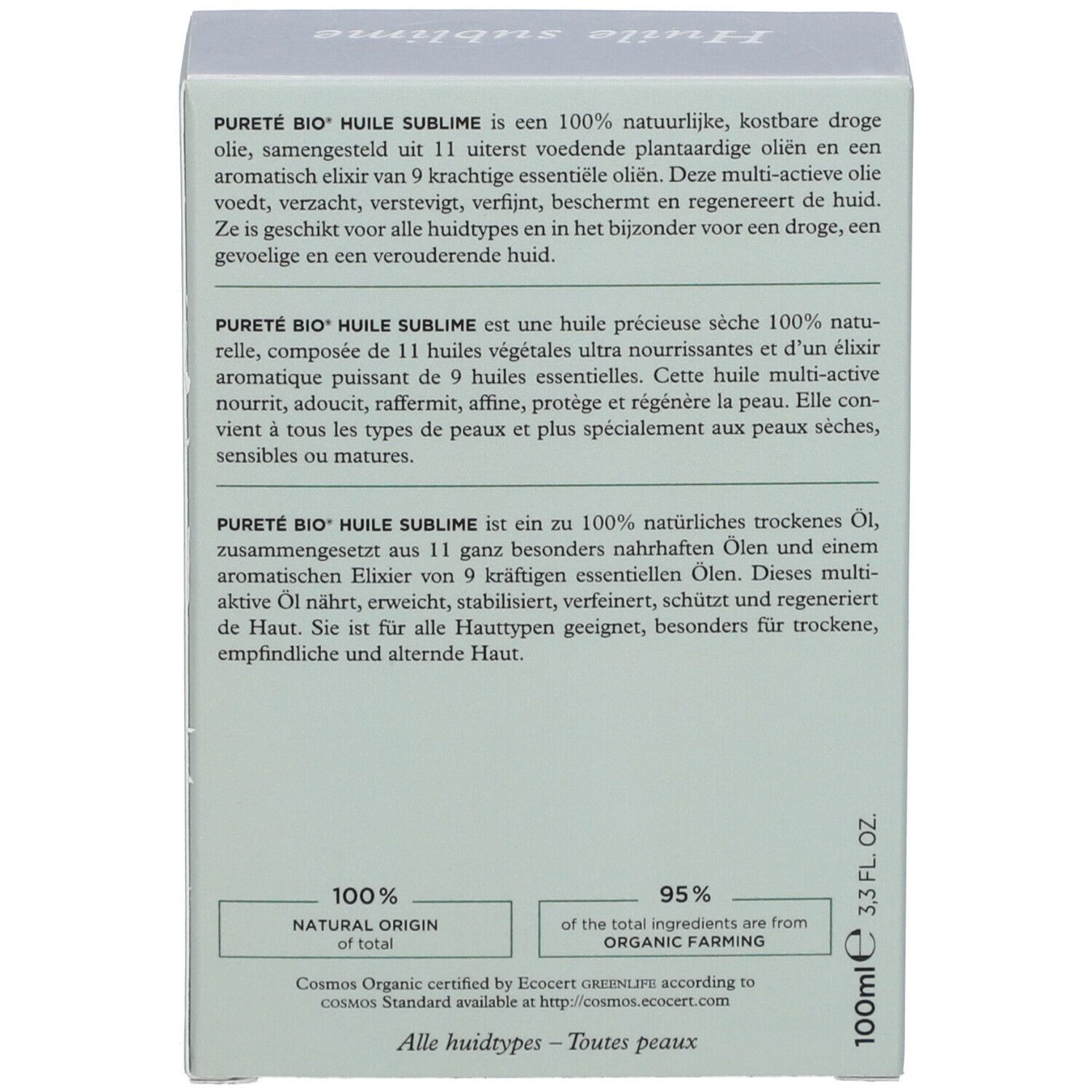 Pureté bio® Huile sublime