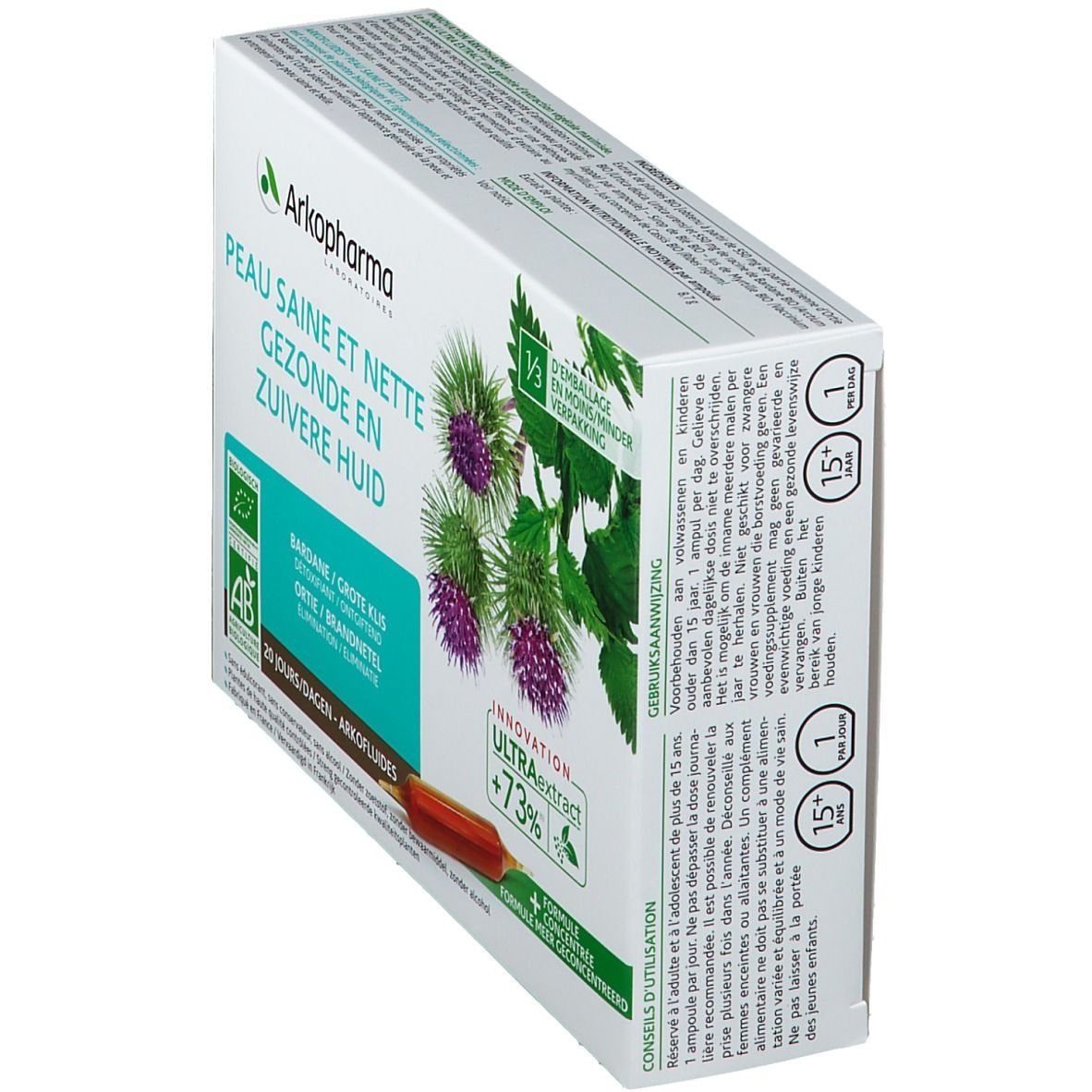  Arkopharma Arkofluide Peau Saine et Nette Bardane - Ortie