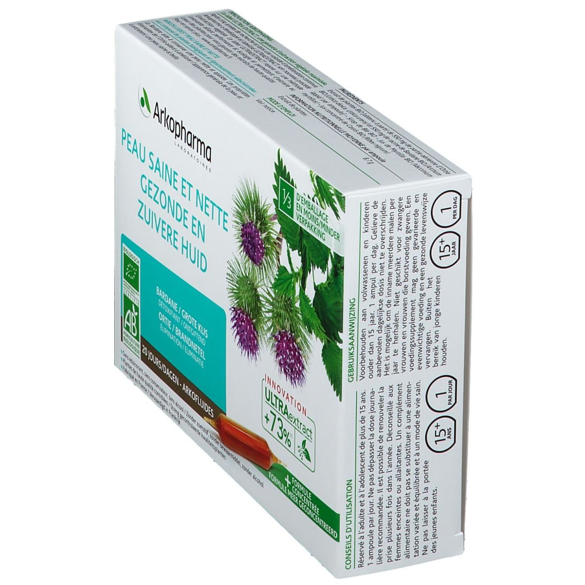  Arkopharma Arkofluide Peau Saine et Nette Bardane - Ortie