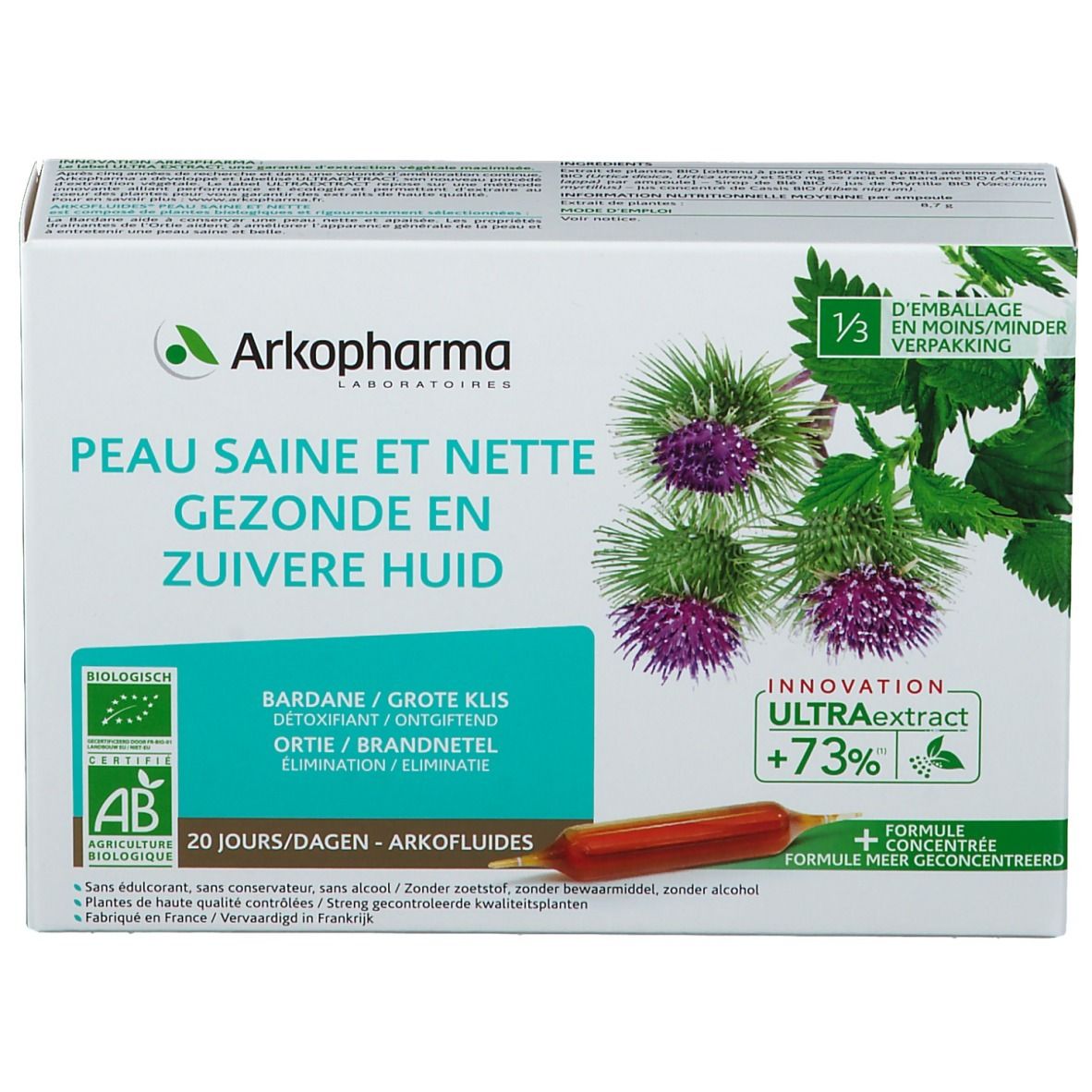 Arkopharma Arkofluide Peau Saine et Nette Bardane - Ortie
