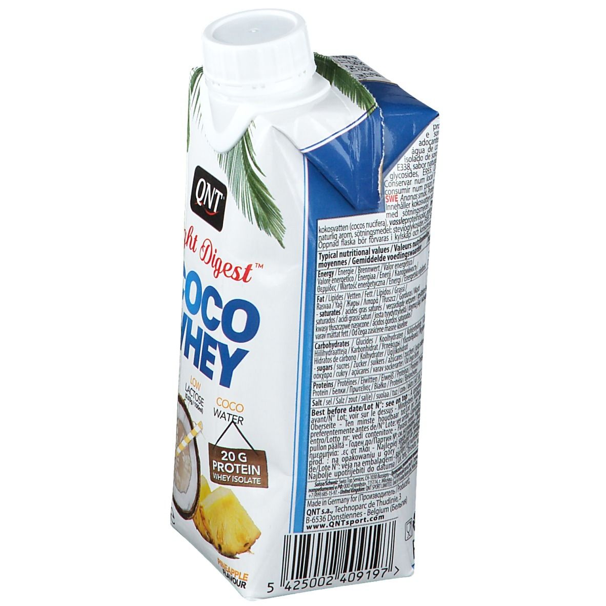 QNT Coco Whey Light Digest Ananas