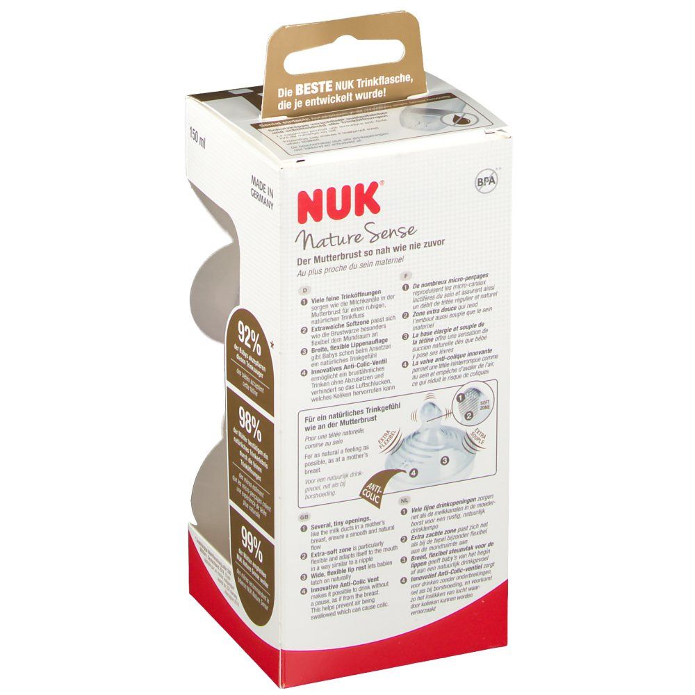 NUK Nature Sense Biberon 0-6 Mois