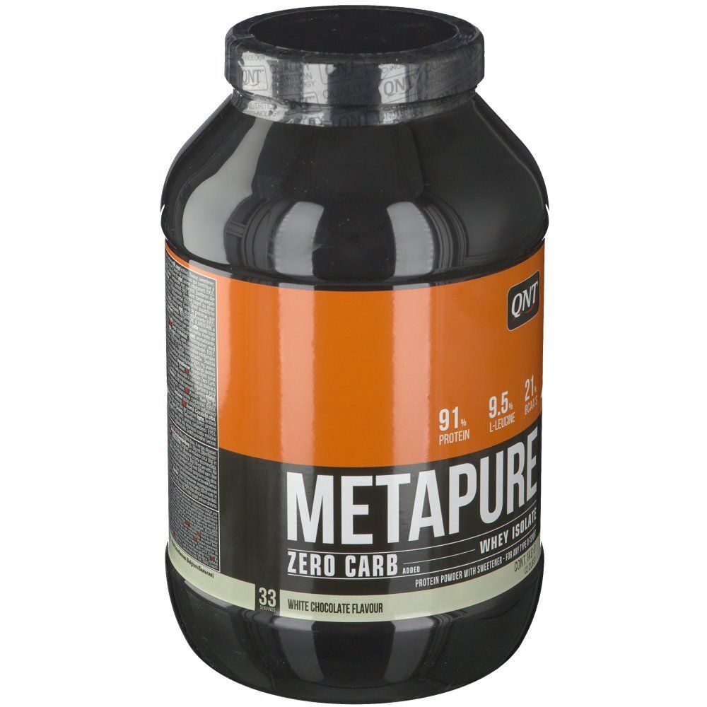 QNT Metapure Whey Protein Isolate Zero Carb Chocolat Blanc 1 kg