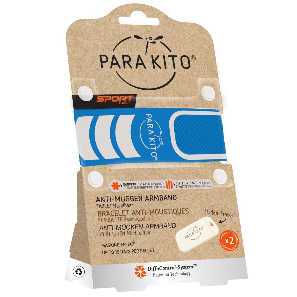 PARA KITO™ Sport Bracelet anti-moustiques Bleu