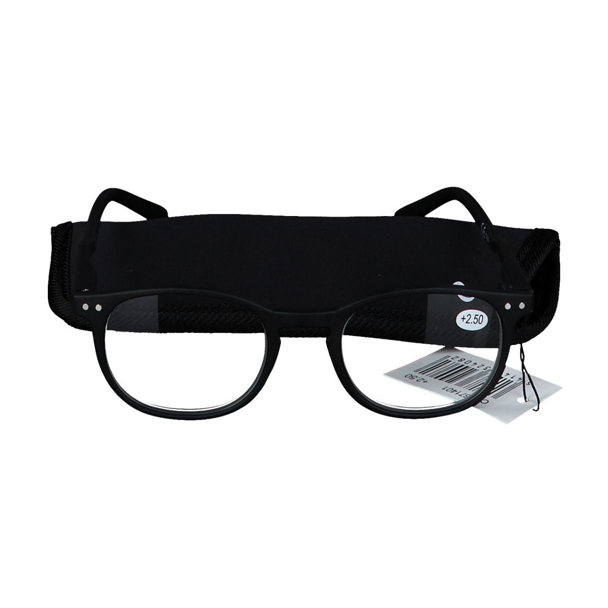 PharmaGLASSES® Lunettes Roma Noir +2.50