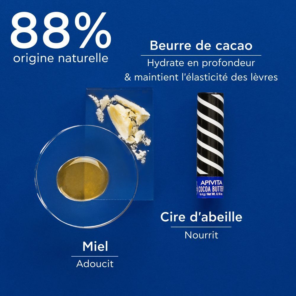 Apivita Soin Lèvres Stick Avec Beurre De Cacao SPF20