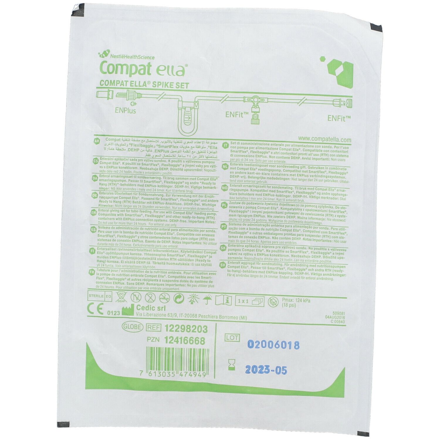 Compat Ella Spike Set Enfit 1 tube
