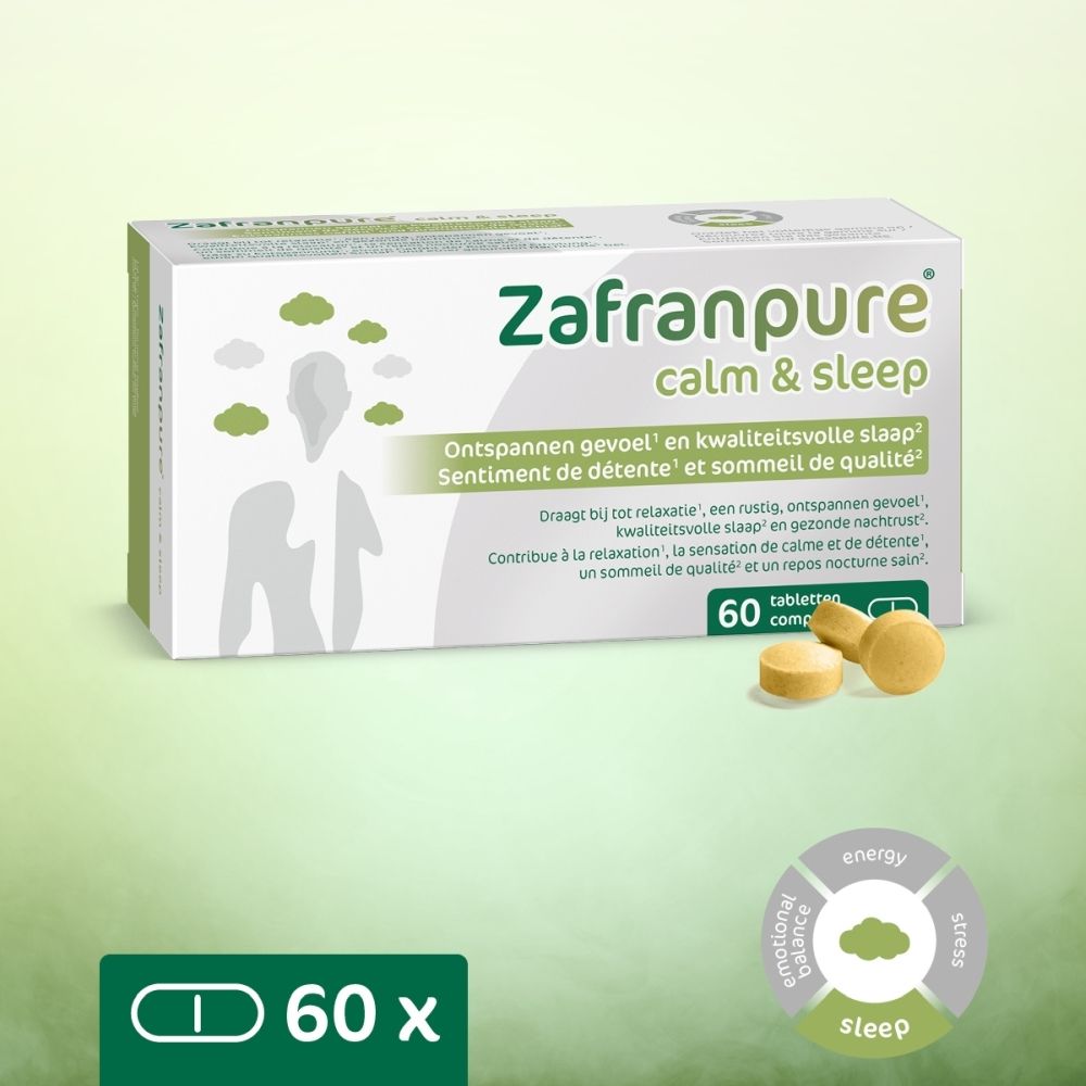 Emballage Zafranpure Calm & Sleep, 60 comprimés.
