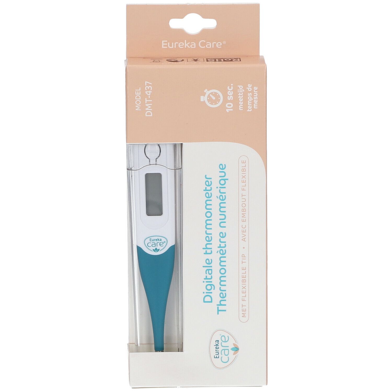 Eureka Care® Thermomètre Numérique Embout flexible - 10 secondes