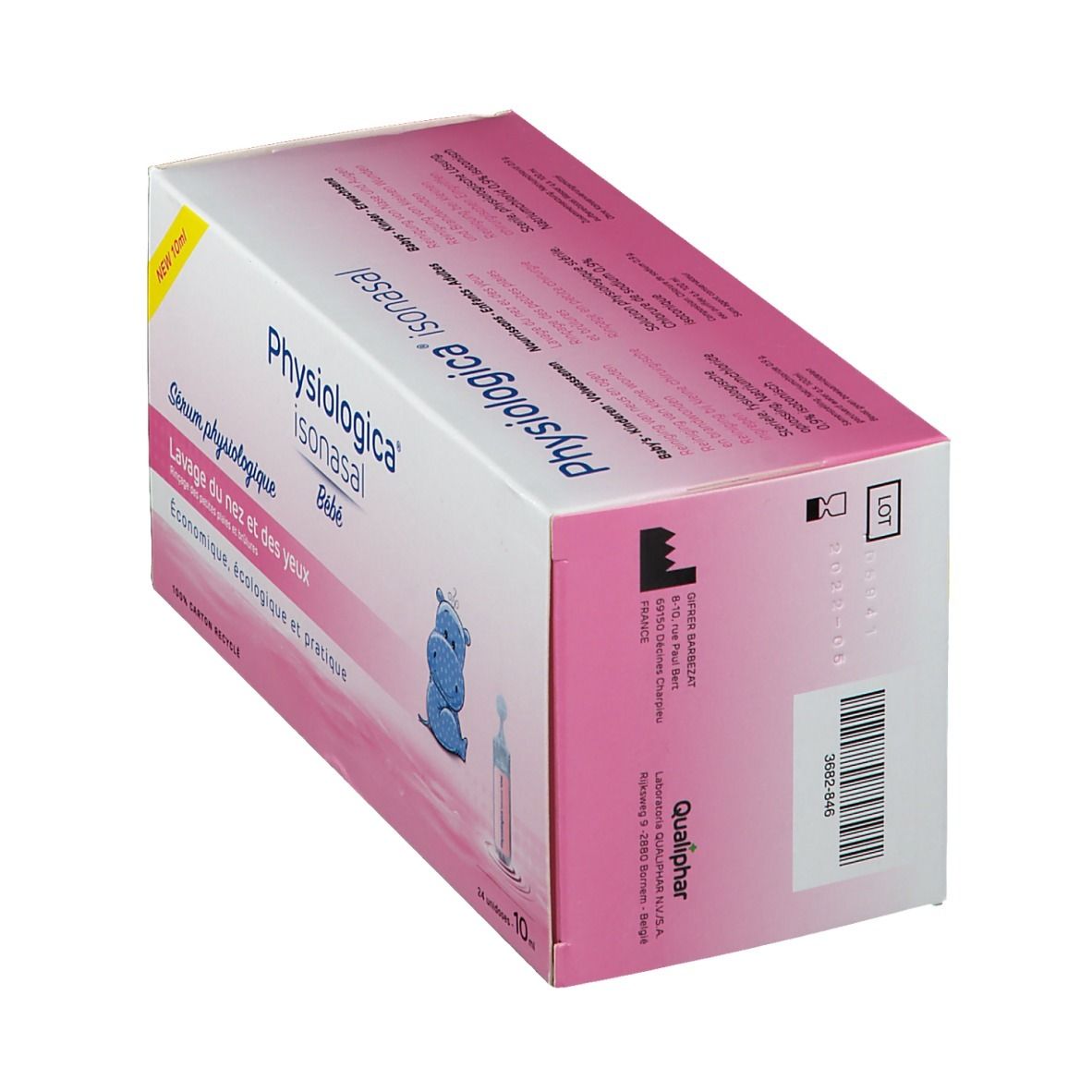 PHYSIOLOGICA ISONASAL Sérum Physiologique 24 x 10 ml