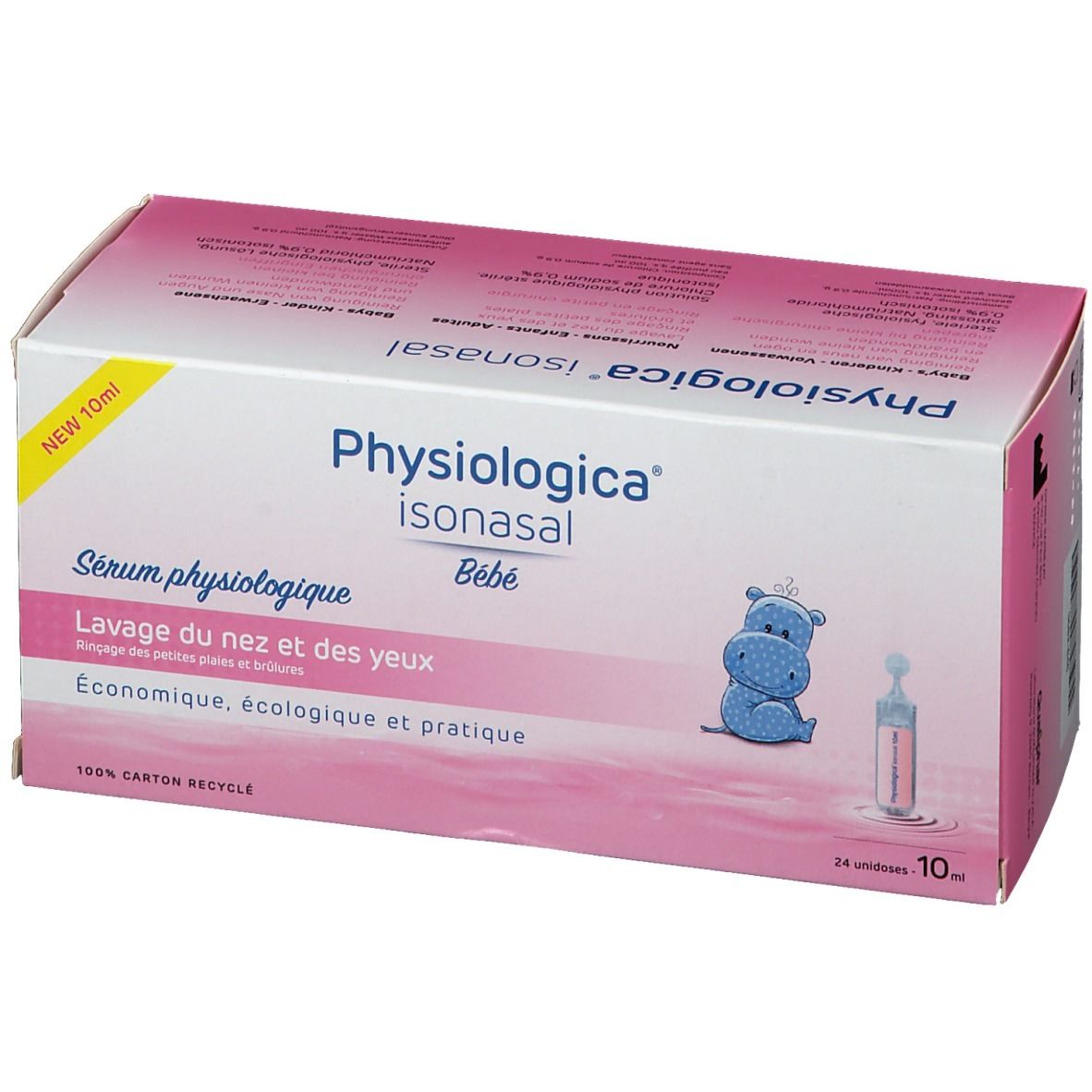 PHYSIOLOGICA ISONASAL Sérum Physiologique 24 x 10 ml