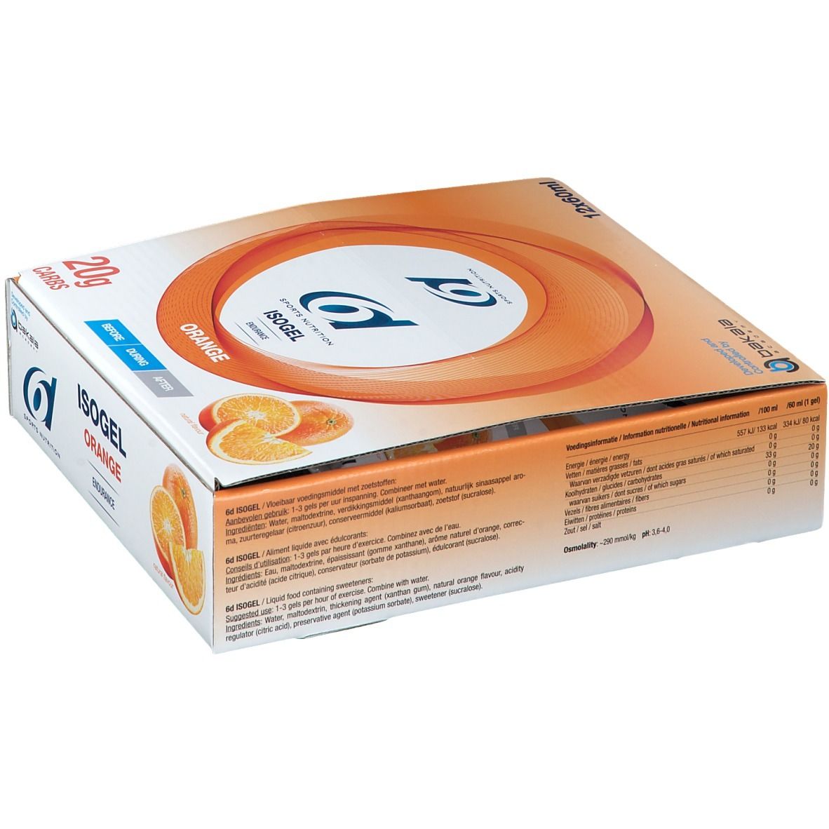 6D Sports Nutrition ISOGEL Orange
