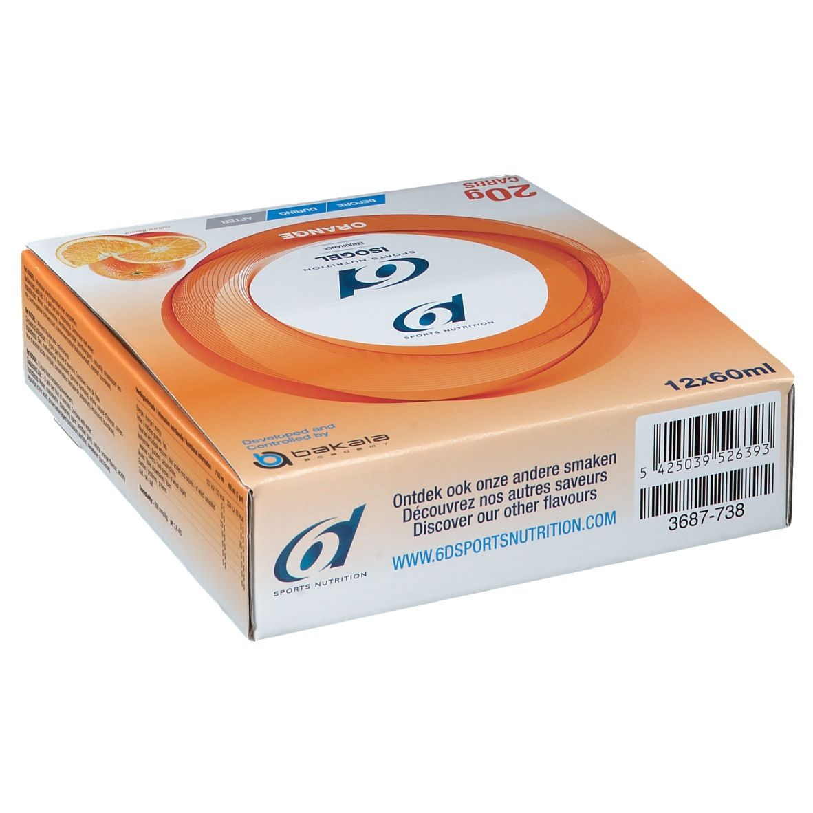 6D Sports Nutrition ISOGEL Orange