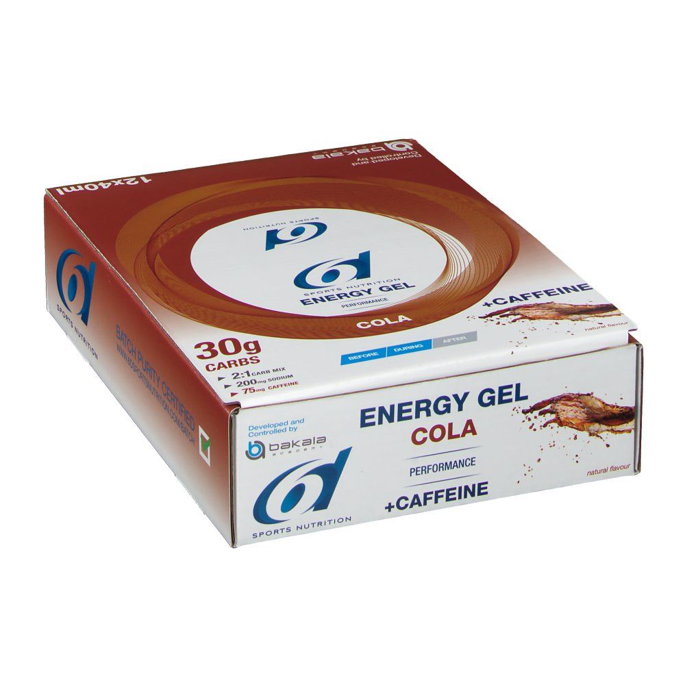 6D Sports Nutrition Energy + Cafeine Gel Cola