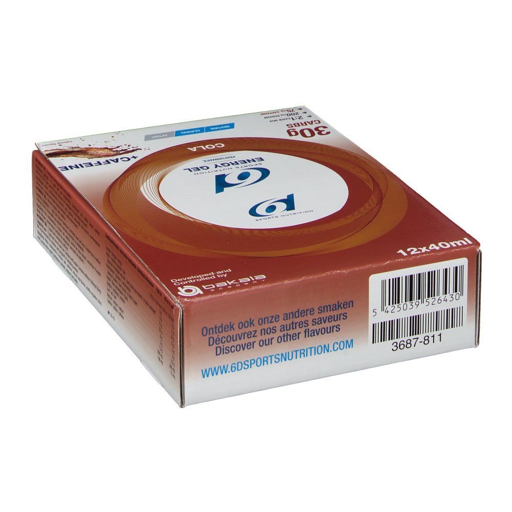 6D Sports Nutrition Energy + Cafeine Gel Cola