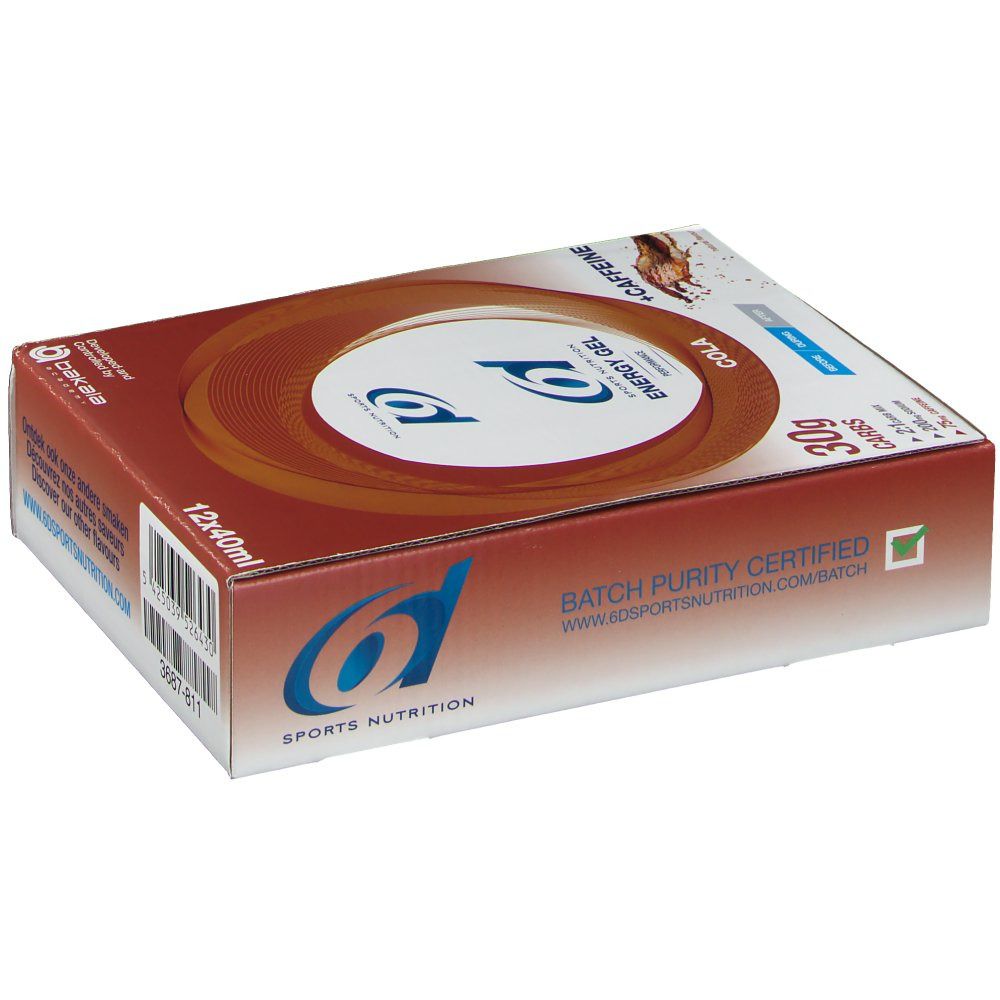 6D Sports Nutrition Energy + Cafeine Gel Cola