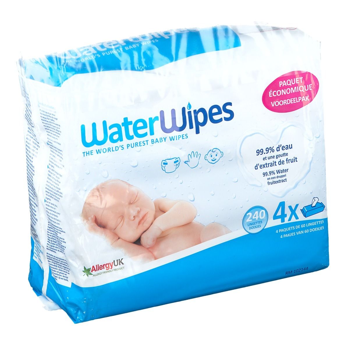 WaterWipes® Les lingettes pour bébé les plus pures du monde