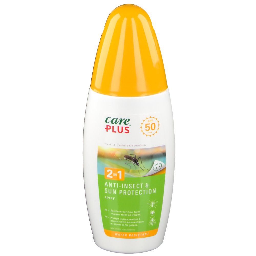 Care Plus 2-In-1 Spray Anti-Insectes & Protection Solaire SPF50