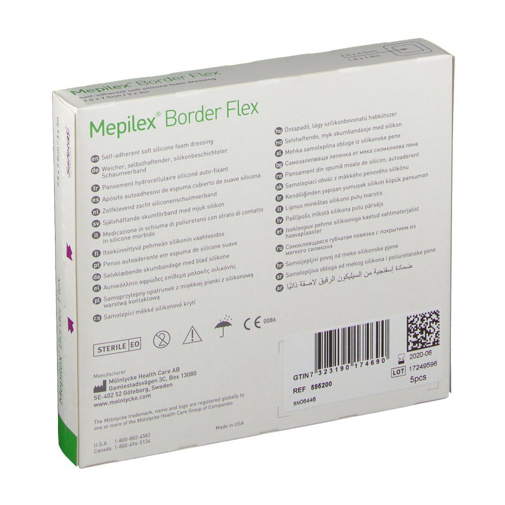 Mepilex Border Flex 7.5 x 7.5 cm