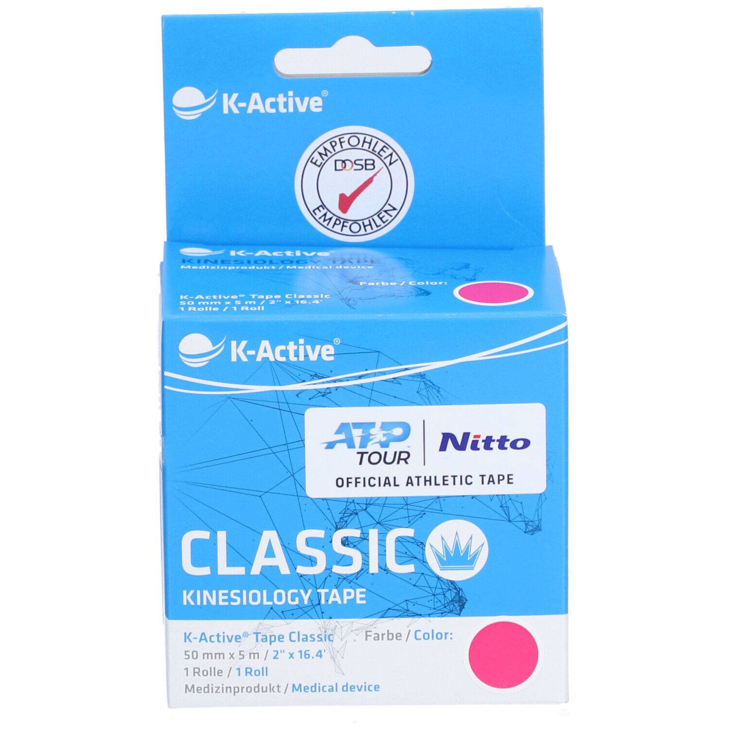 NAQI® K-Active® Tape Classic 5 cm X 5 m Rose