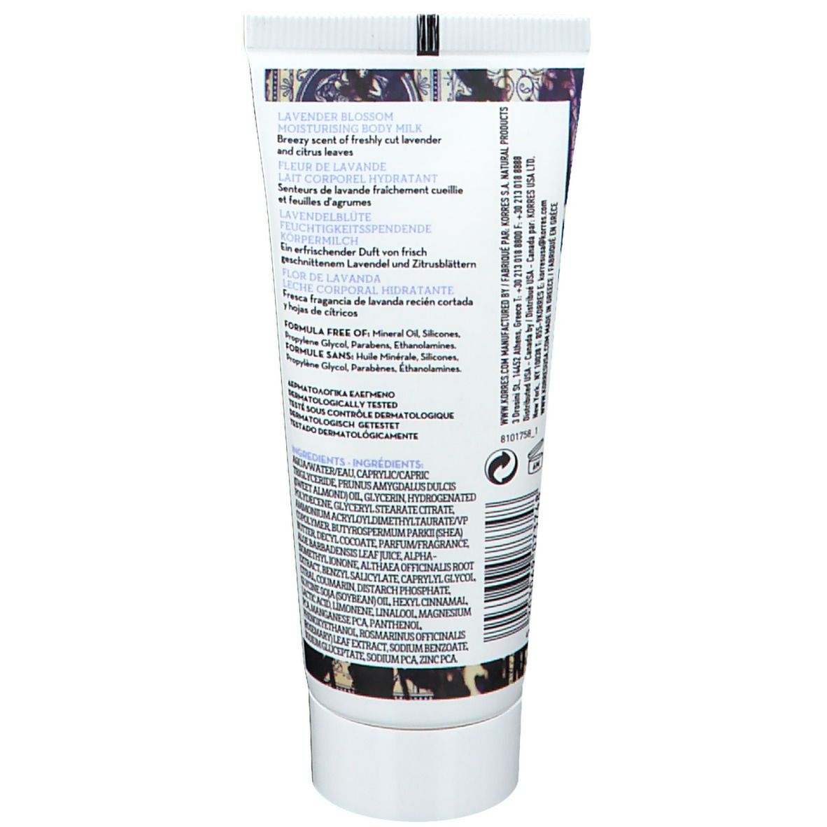 Korres Lait corporel Fleur de Lavande
