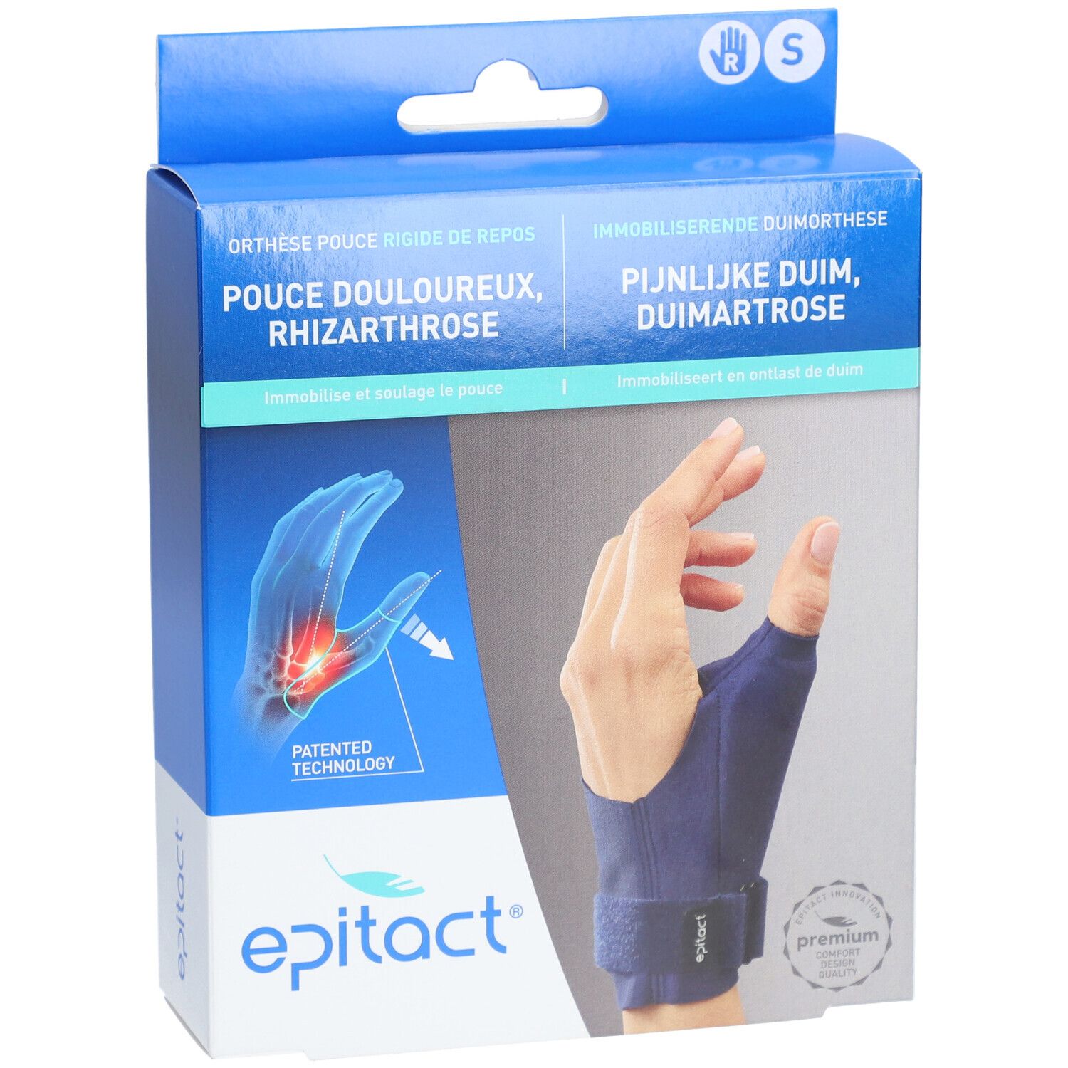 EPITACT Orthèse Pouce Rigide de Repos Droite S