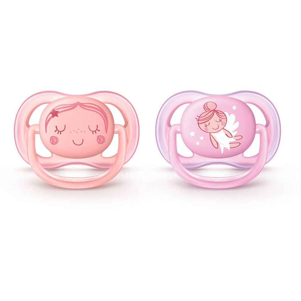 Avent Sucette Ultra Air Silicone Girl Deco 0-6 mois