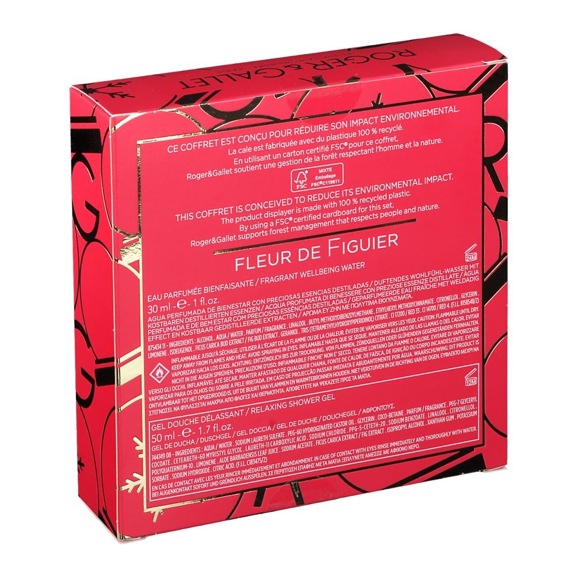 Roger & Gallet Coffret Fleur de Figuier Eau parfumée bienfaisante + Gel douche délassant