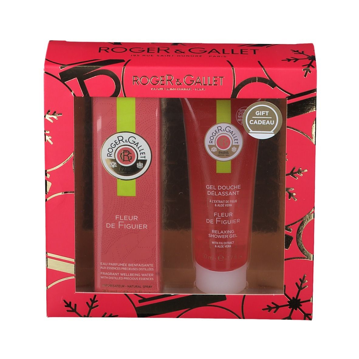 Roger & Gallet Coffret Fleur de Figuier Eau parfumée bienfaisante + Gel douche délassant