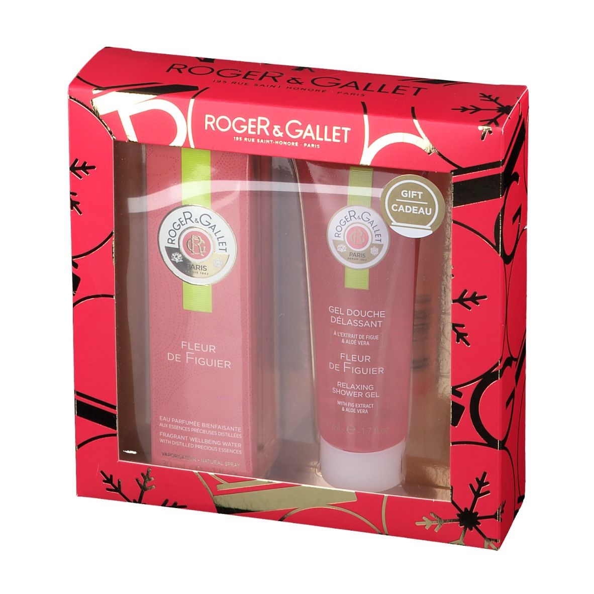 Roger & Gallet Coffret Fleur de Figuier Eau parfumée bienfaisante + Gel douche délassant