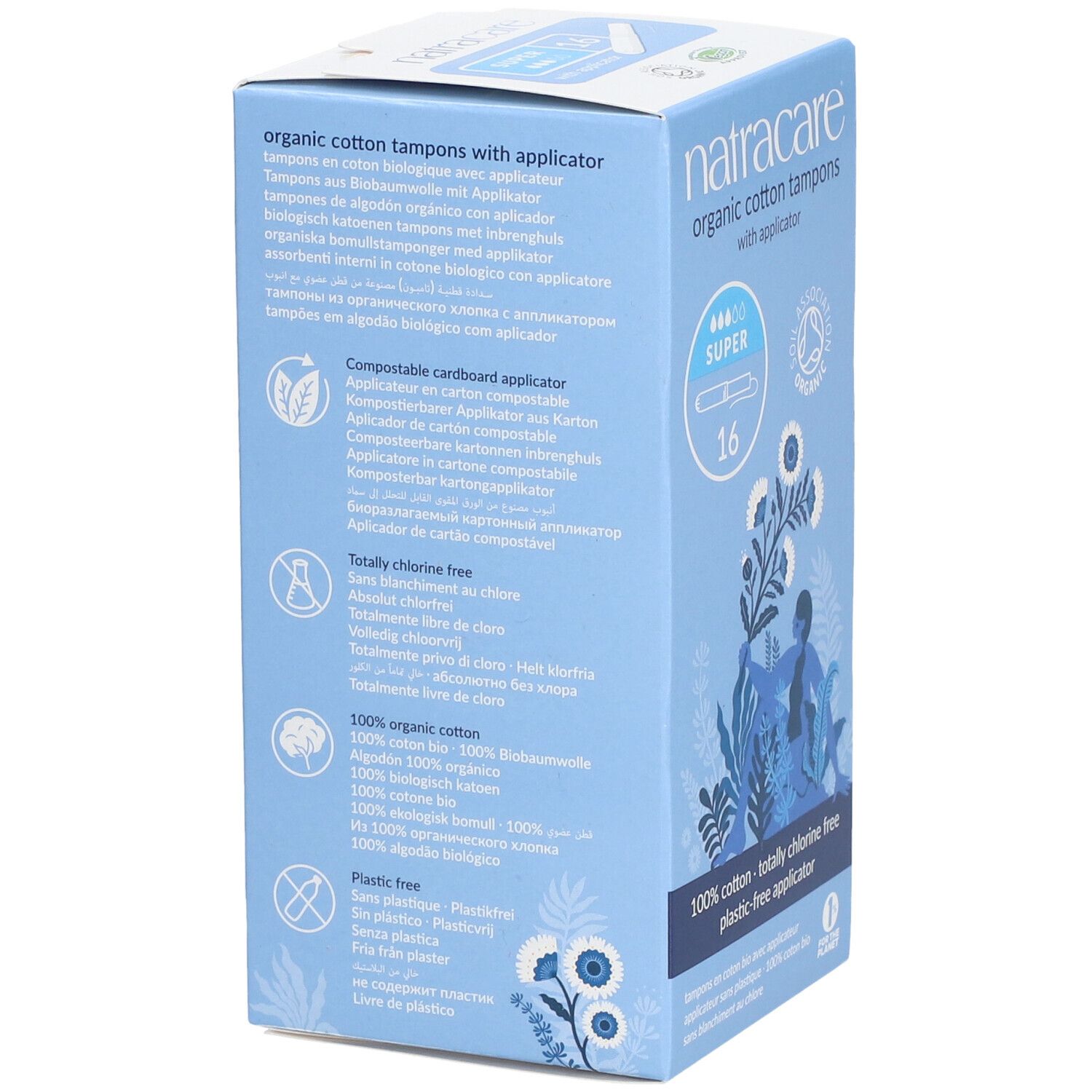 Natracare Tampons en coton biologique avec applicateur - Super