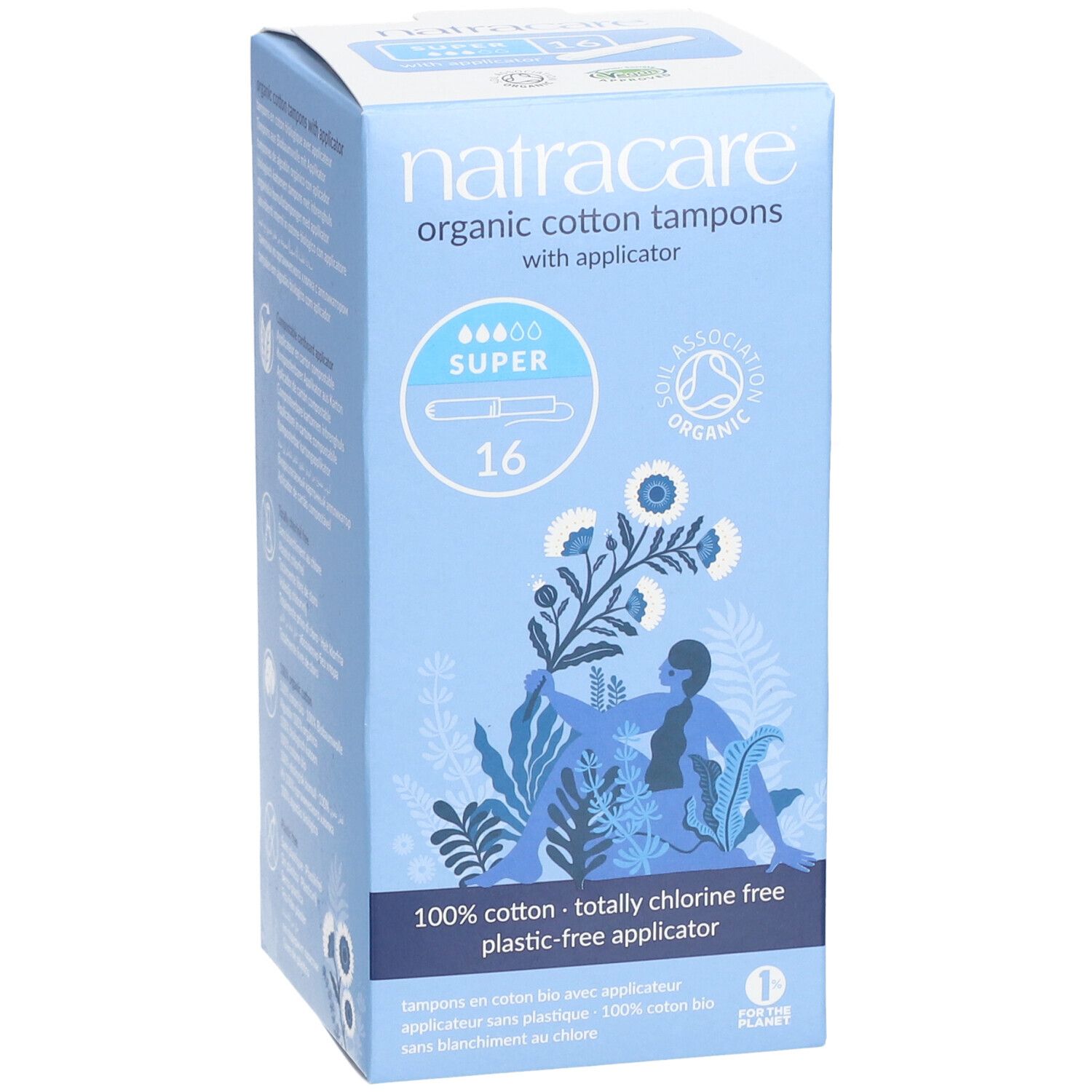 Natracare Tampons en coton biologique avec applicateur - Super