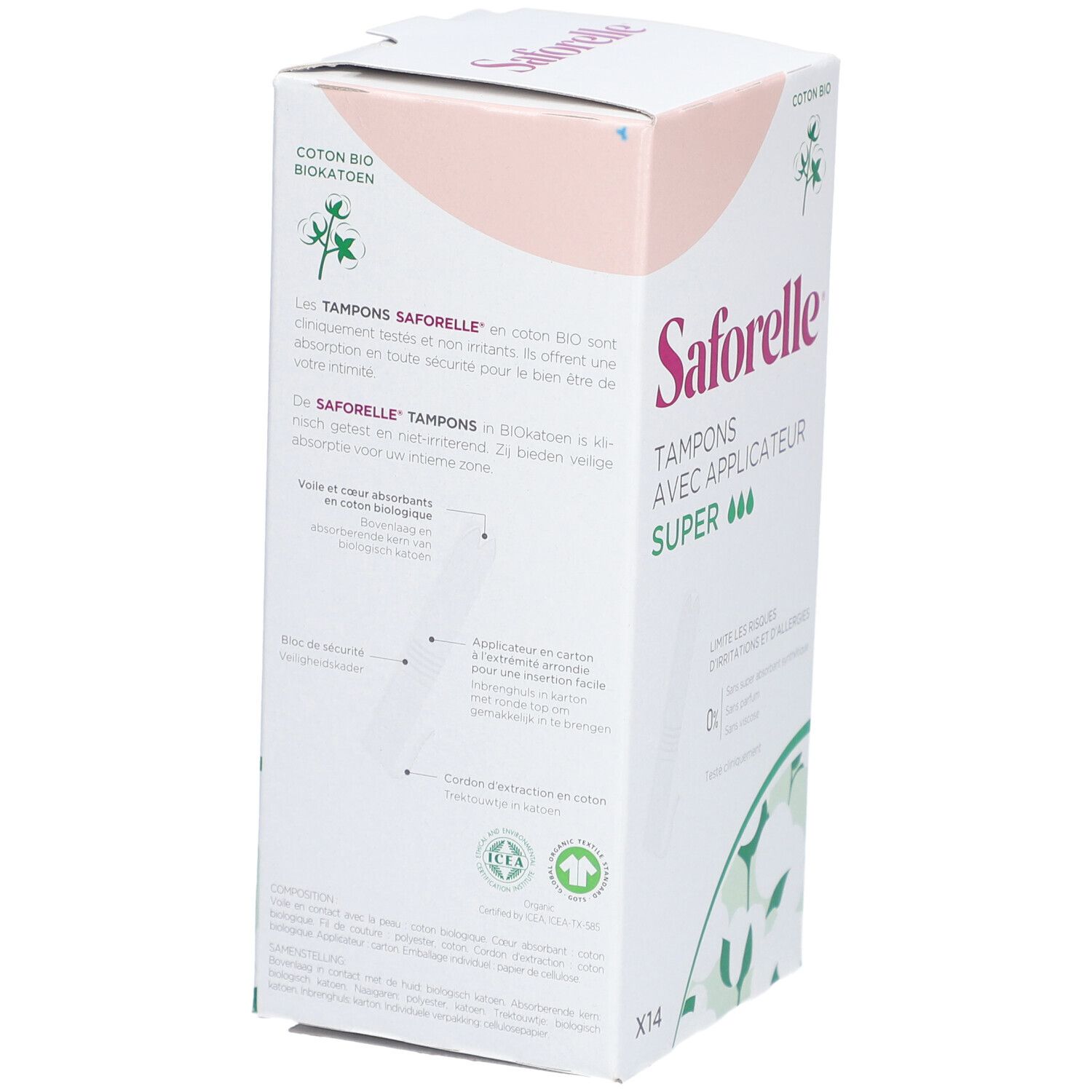 Saforelle® Coton Protect Tampons avec Applicateur Super