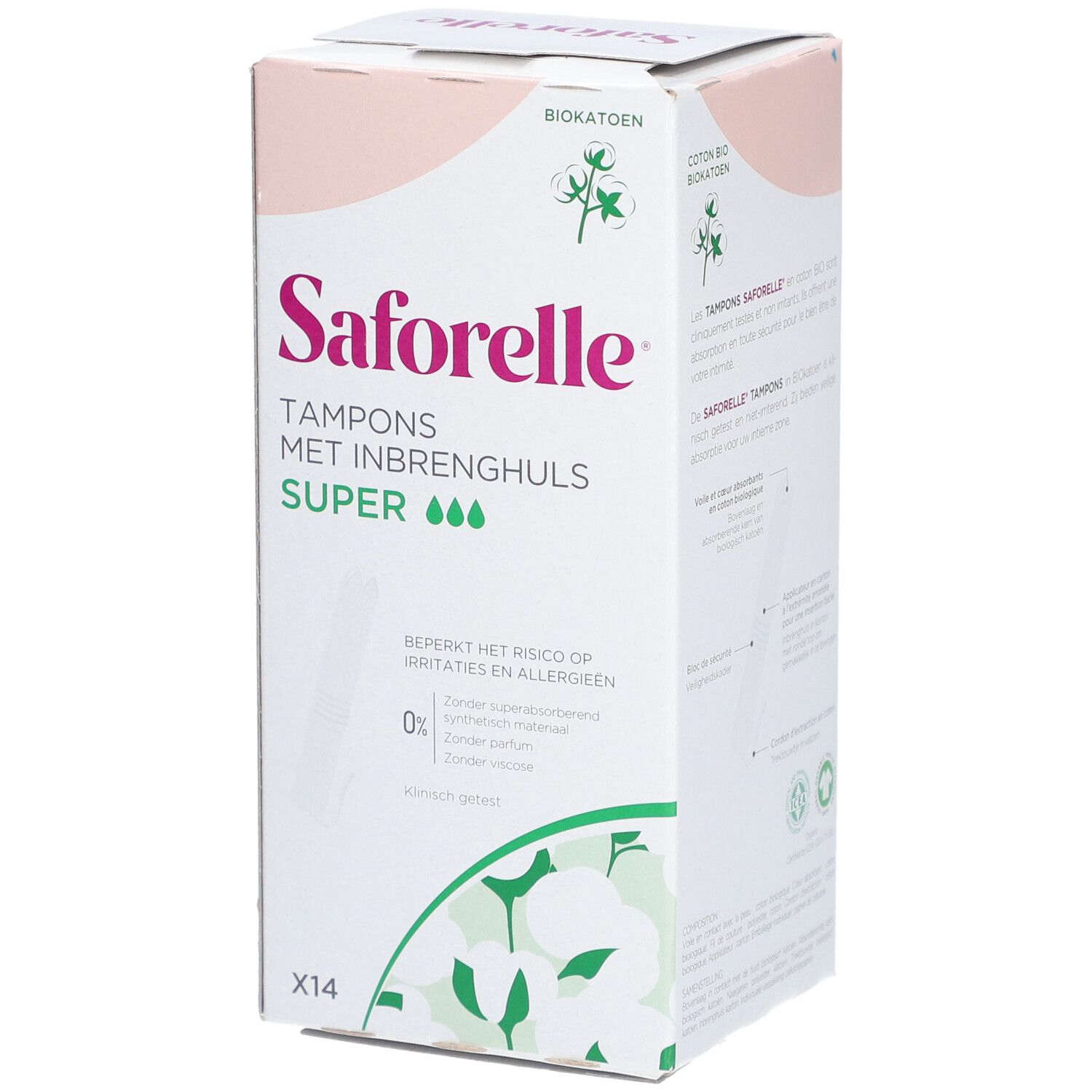 Saforelle® Coton Protect Tampons avec Applicateur Super