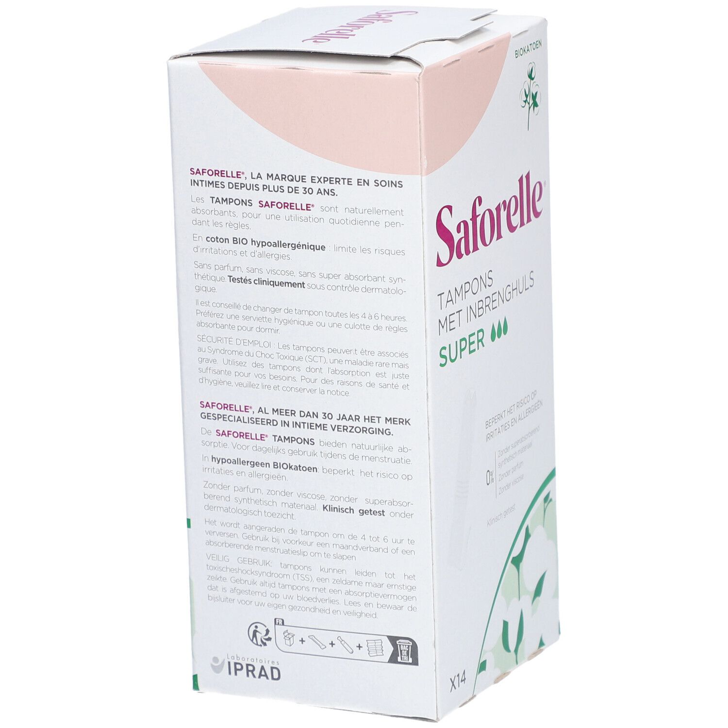 Saforelle® Coton Protect Tampons avec Applicateur Super