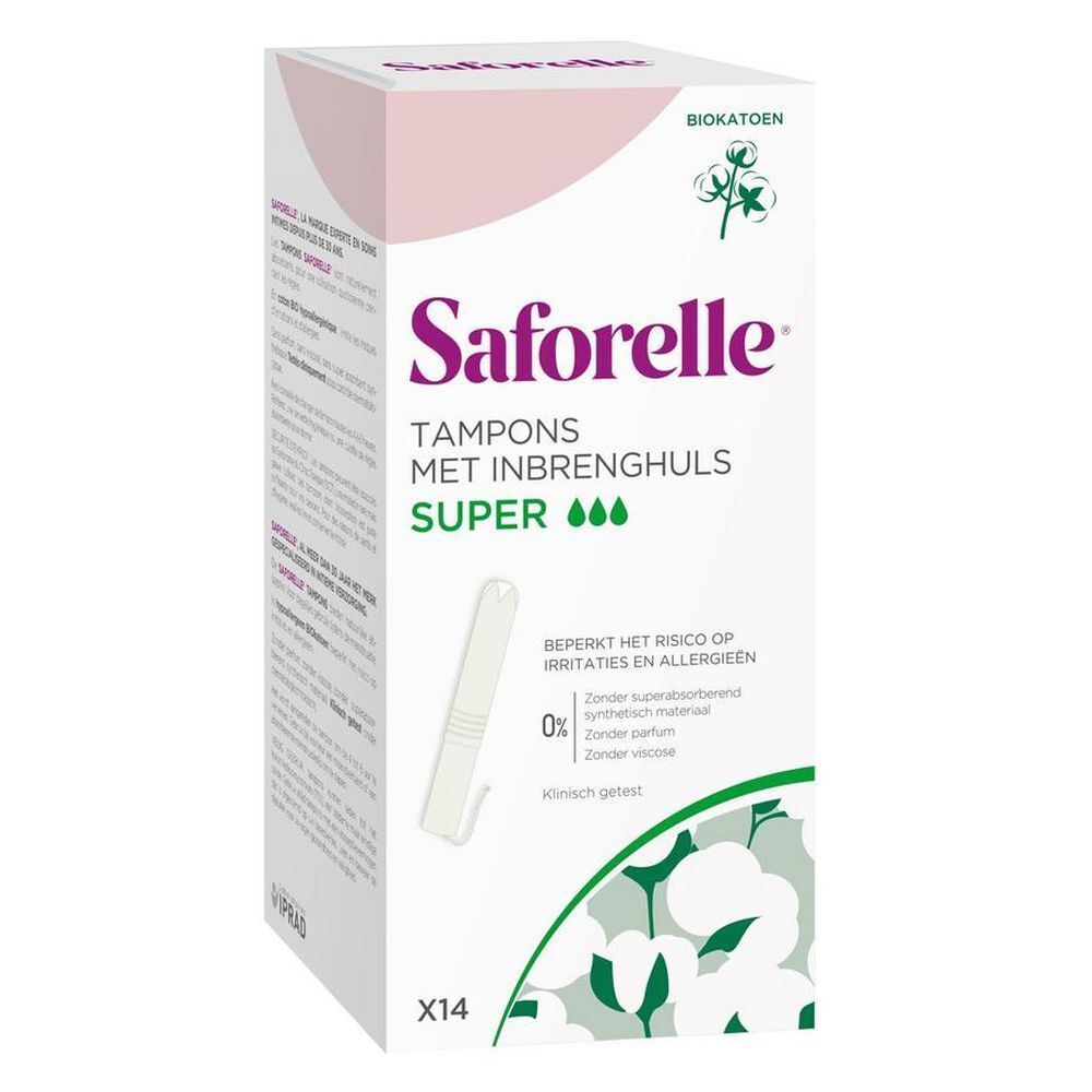 Saforelle® Coton Protect Tampons avec Applicateur Super